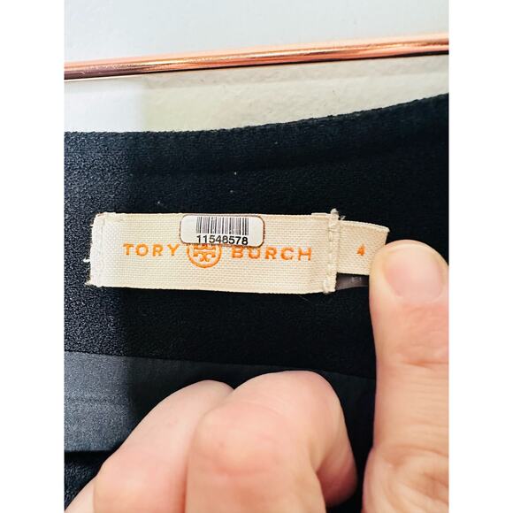 TORY BURCH Black Square Neckline Sleeveless Mini Dress Size 4 - Picture 4 of 8